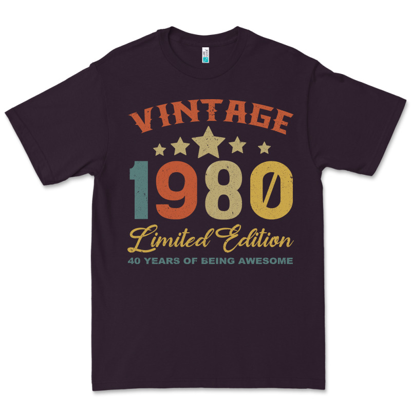 Vintage 1980 Clothes 40 Years Old Retro 40th Birthday Premium Tee by Bettercallsaul | Teevron
