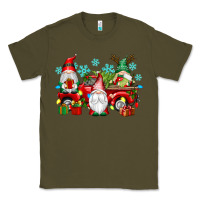 Army Green christmas gnome truck Classic Tee - texasbilliewilder