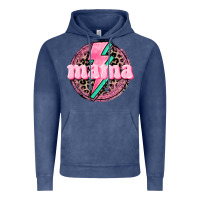 Vintage Denim Mama leopard background Mother's Day Vintage Hoodie - CowGirlArtShop