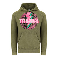 Vintage Olive Mama leopard background Mother's Day Vintage Hoodie - CowGirlArtShop