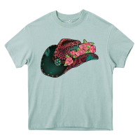 Arona leopard flowers cowboy hat Heavy Core Tee - Jasminsmagicworld