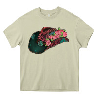 Mossy leopard flowers cowboy hat Heavy Core Tee - Jasminsmagicworld