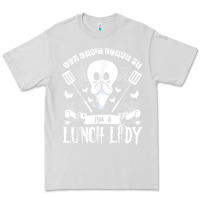 Dove Grey lunch lady halloween ghost cafeteria worker all hallows' eve t shirt Premium Tee - trangStudio