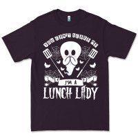 Plum lunch lady halloween ghost cafeteria worker all hallows' eve t shirt Premium Tee - trangStudio