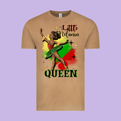 Little Melanin Queen Vintage Tee Designed By Cowgirlartshop