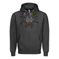Charcoal Heather halloween daddy Zipper Hoodie - CowhideDigitalArt