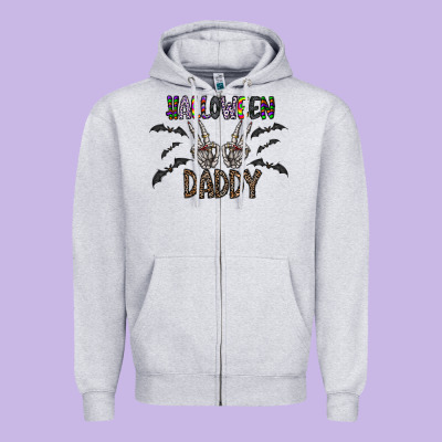 Halloween Daddy Zipper Hoodie Designed By Cowhidedigitalart