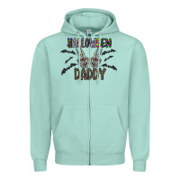 Seafoam halloween daddy Zipper Hoodie - CowhideDigitalArt