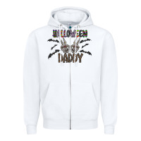 White halloween daddy Zipper Hoodie - CowhideDigitalArt
