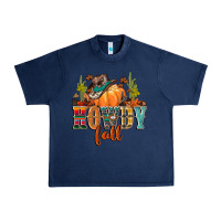 Navy howdy fall Urban Heavy Tee - CowGirlArtShop