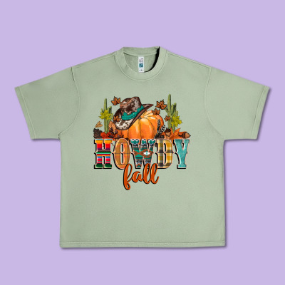Howdy Fall Urban Heavy Tee Designed By Cowgirlartshop