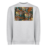 Heather Grey easter pattern Heavyweight Sweatshirt - CowhideDigitalArt