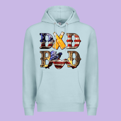 American Flag Dad Bod Premium Hoodie Designed By Lillyallendesigns