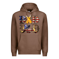 Chestnut American Flag Dad Bod Premium Hoodie - LillyAllenDesigns