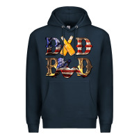 Navy American Flag Dad Bod Premium Hoodie - LillyAllenDesigns