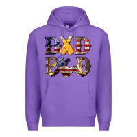 Purple American Flag Dad Bod Premium Hoodie - LillyAllenDesigns