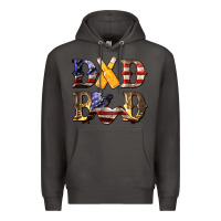Smoke American Flag Dad Bod Premium Hoodie - LillyAllenDesigns