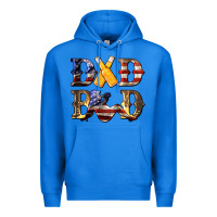 True Royal American Flag Dad Bod Premium Hoodie - LillyAllenDesigns