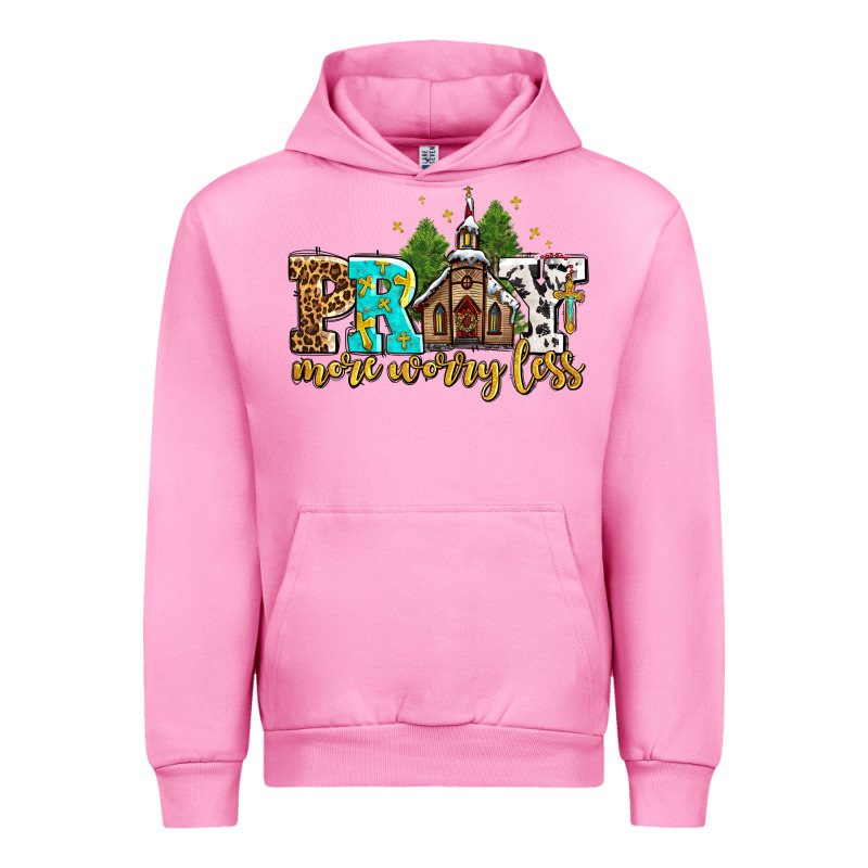 Pray More Worry Less With Church Urban Hoodie by AdoDesignShop | Teevron