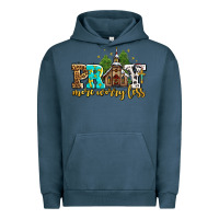 Pigment Midnight Navy pray more worry less with church Urban Hoodie - AdoDesignShop
