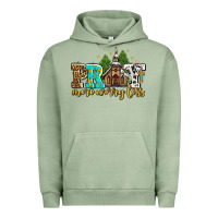 Pigment Oil Green pray more worry less with church Urban Hoodie - AdoDesignShop