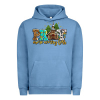 Pigment Pebble Blue pray more worry less with church Urban Hoodie - AdoDesignShop