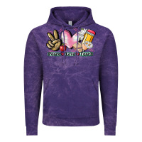 Cloud Purple Peace love teach Vintage Hoodie - CowGirlArtShop