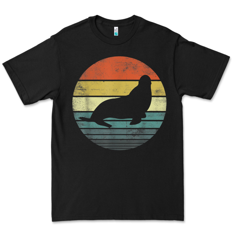 Seal Lover Gifts Retro Vintage Sea Lion Animal Silhouette Premium Tee by trangStudio | Teevron