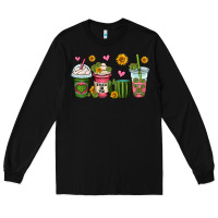 Black stuck on you cactus coffee cups Long Sleeve Tee - OliviaCreatesArt