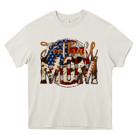Cream football mom Heavy Core Tee - Jasminsmagicworld