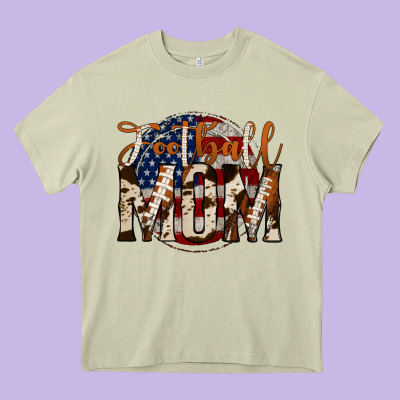 Football Mom Heavy Core Tee Designed By Jasminsmagicworld