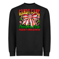 Black Candy Cane Christmas Club Heavyweight Sweatshirt - CowhideDigitalArt