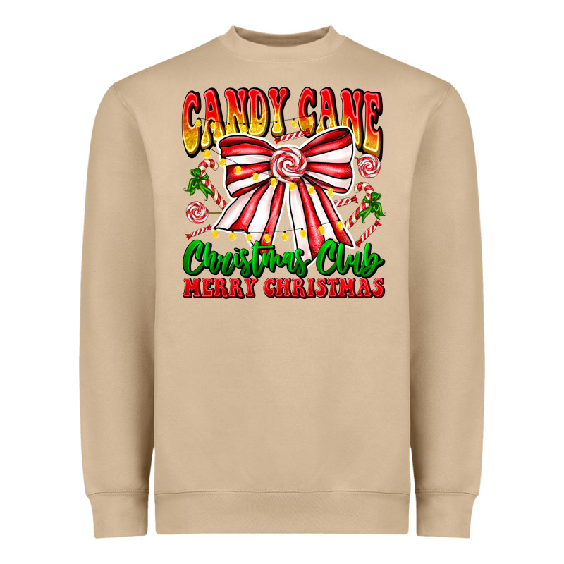 Candy Cane Christmas Club Heavyweight Sweatshirt by CowhideDigitalArt | Teevron