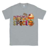 Heather Grey my blood type is pumpkin spice Classic Tee - NancyCooperArtShop