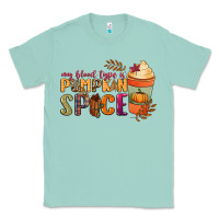 Seafoam my blood type is pumpkin spice Classic Tee - NancyCooperArtShop