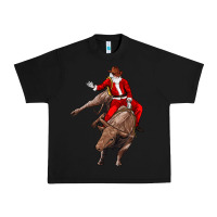 Black santa riding a bull Urban Heavy Tee - CowGirlArtShop