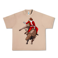 Burro santa riding a bull Urban Heavy Tee - CowGirlArtShop