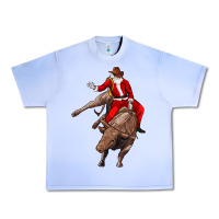 Santa Riding A Bull Urban Heavy Tee | Teevron