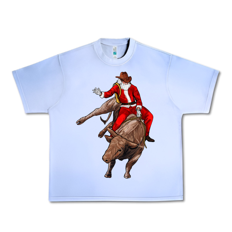 Santa Riding A Bull Urban Heavy Tee by CowGirlArtShop | Teevron