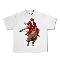 Lunar Rock santa riding a bull Urban Heavy Tee - CowGirlArtShop