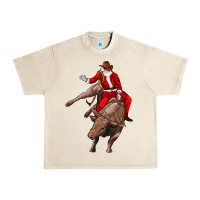 Sandshell santa riding a bull Urban Heavy Tee - CowGirlArtShop
