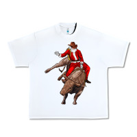 White santa riding a bull Urban Heavy Tee - CowGirlArtShop