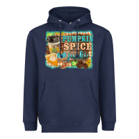 Navy pumpkin spice junkie Heavyweight Hoodie - BarkalooDesign