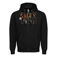 Black salty witch Zipper Hoodie - CowhideDigitalArt