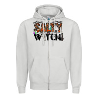 Dove Grey salty witch Zipper Hoodie - CowhideDigitalArt