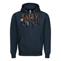 Navy salty witch Zipper Hoodie - CowhideDigitalArt