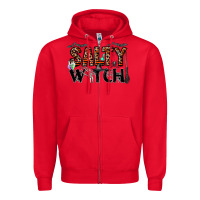 Red salty witch Zipper Hoodie - CowhideDigitalArt