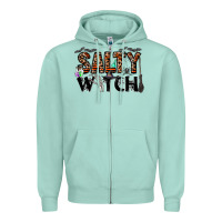 Seafoam salty witch Zipper Hoodie - CowhideDigitalArt
