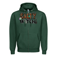 Sports Green salty witch Zipper Hoodie - CowhideDigitalArt