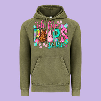 Oh For Peeps Sake Easter Day Vintage Hoodie Designed By Howdyjamesfarm